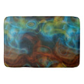 Tapis De Bain marbre rouge et bleu turquoise abstrait (Devant)