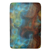 Tapis De Bain marbre rouge et bleu turquoise abstrait (devant Vertical)