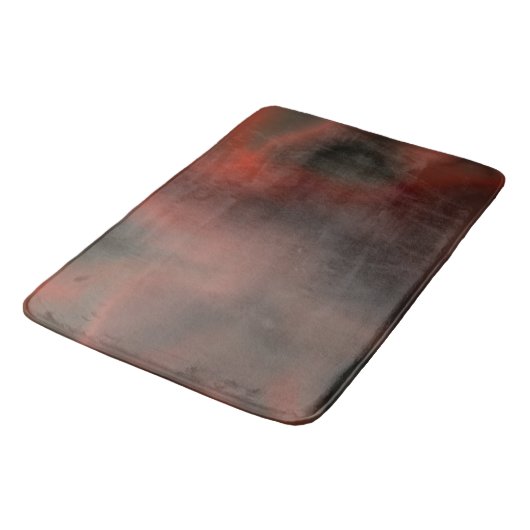 Tapis De Bain Marbre rouge et gris abstrait (Angle)