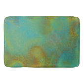 Tapis De Bain Marbre rouille et turquoise abstrait 6 (Devant)