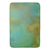 Tapis De Bain Marbre rouille et turquoise abstrait 6 (devant Vertical)