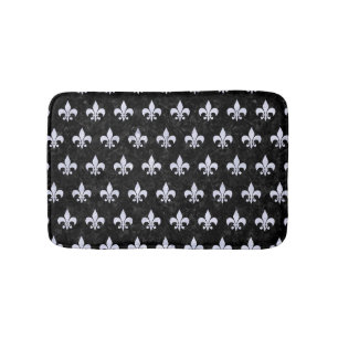 TAPIS DE BAIN MARBRE ROYAL1 NOIR ET MARBRE BLANC (R)