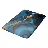 Tapis De Bain Marbre texture bleu or mat bain (Angle)