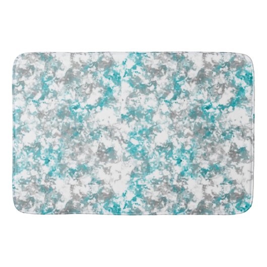 Tapis De Bain Marbre turquoise et gris (Devant)