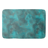 Tapis De Bain Marbre turquoise et gris abstrait (Devant)