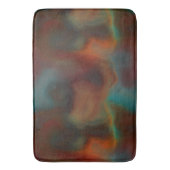 Tapis De Bain Marbre turquoise et rouille abstrait (devant Vertical)