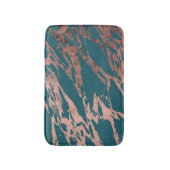 Tapis De Bain Marbre Turquoise Rose moderne (Devant (Vertical))