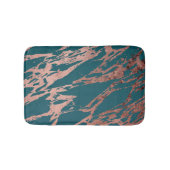 Tapis De Bain Marbre Turquoise Rose moderne (Devant)
