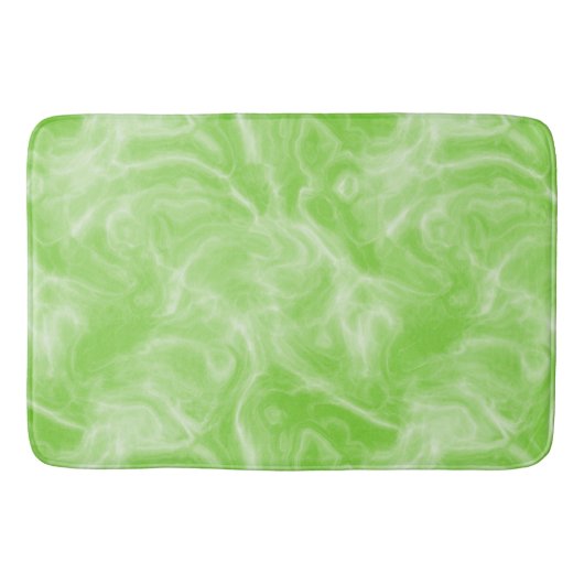 Tapis De Bain marbre vert et blanc abstrait (Devant)