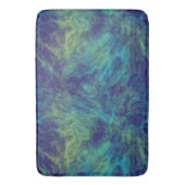 Tapis De Bain marbre vert et bleu abstrait (devant Vertical)