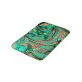 Tapis De Bain Marbre vert et or liquide (Angle)