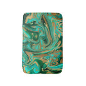 Tapis De Bain Marbre vert et or liquide (Devant (Vertical))