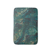 Tapis De Bain Marbre vert foncé : texture luxueuse. (Devant (Vertical))