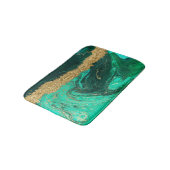 Tapis De Bain Marbre Vert Froid Or, Granite, Texture de Pierre (Angle)