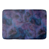 Tapis De Bain marbre violet et bleu abstrait (Devant)