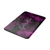 Tapis De Bain Marbre violet et doré (Angle)