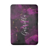 Tapis De Bain Marbre violet et doré (Devant (Vertical))