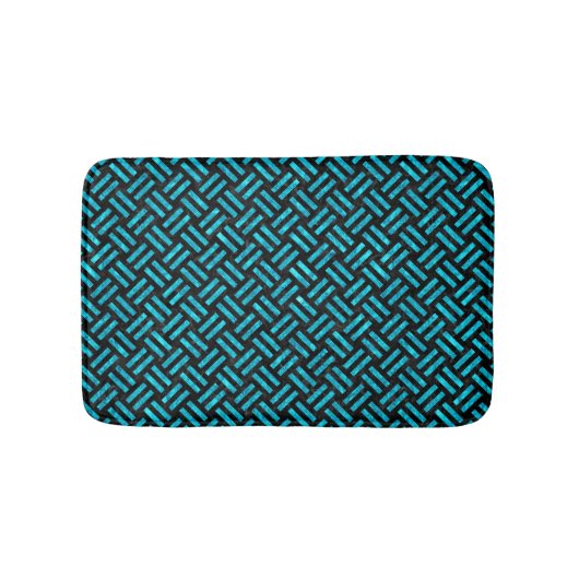 TAPIS DE BAIN MARBRE WOVEN2 NOIR ET MARBRE DE TURQUOISE (Devant)