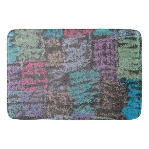 Tapis De Bain Marche sur le trottoir art en jaune blanc violet