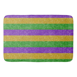 Tapis De Bain Mardi Gras Couleurs Parties scintillant Stripe Bli