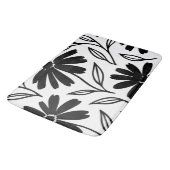 Tapis De Bain Marguerites à l'encre noire Boho  (Angle)