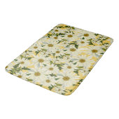 Tapis De Bain Marguerites blanches Fleur Fleur Jaune Lumineuse (Angle)