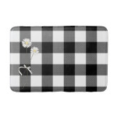 Tapis De Bain Marguerites sur le bison noir et blanc plaqué (Devant)