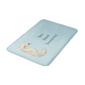 Tapis De Bain Mariage Blue Crème Chevaux Marins Océan (Angle)