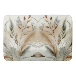 Tapis De Bain Mariage Bohème Botanique Moderne à la Végétation É