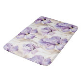 Tapis De Bain Mariage Romantique Fleur d'Iris Violet (Angle)