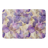 Tapis De Bain Mariage Romantique Fleur d'Iris Violet Or (Devant)