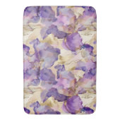 Tapis De Bain Mariage Romantique Fleur d'Iris Violet Or (devant Vertical)