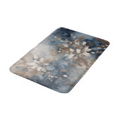 Tapis De Bain Marine Bleu Brown Bleu Moderne Floral (Angle)