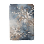 Tapis De Bain Marine Bleu Brown Bleu Moderne Floral (Devant (Vertical))