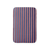 Tapis De Bain Marine Bleu Rouge rayé Chic Moderne Lignes vertica (Devant (Vertical))