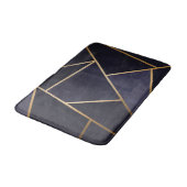 Tapis De Bain Marine Blue Gold Triangles Géométrique Élégant Cla (Angle)