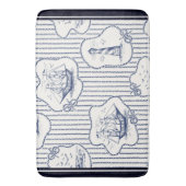 Tapis De Bain Marine Elements Blue White Lighthouse Ship (devant Vertical)