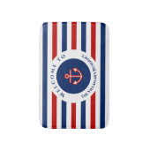 Tapis De Bain Marine marine Bleu Rouge Bleu Blancs (Devant (Vertical))