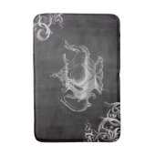 Tapis De Bain marmite chalkboard thé de pays français (Devant (Vertical))