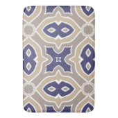 Tapis De Bain Marocain de bleu marine et de Taupe (devant Vertical)