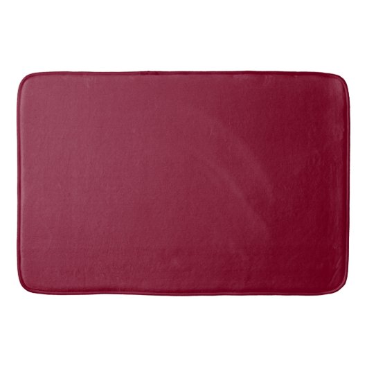 Tapis De Bain Maroon bordeaux de couleur solide (Devant)