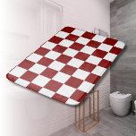 Tapis De Bain Maroon et blanc À damiers Vintage<br><div class="desc">Maroon et blanc À damiers Vintage</div>