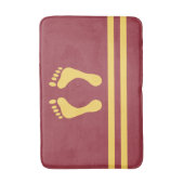 Tapis De Bain Maroon Gold Stripes et pieds modernes Graphisme (Devant (Vertical))