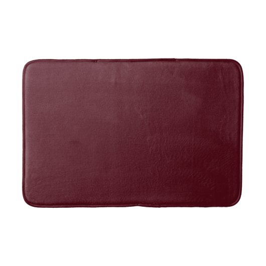 Tapis De Bain Maroon rouge foncé Bourgogne couleur solide (Devant)