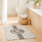 Tapis De Bain Marron beige et monogramme marocain
