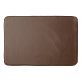Tapis De Bain Marron Chocolat Moderne Uni (Devant)