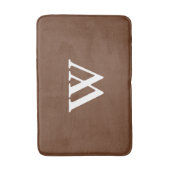 Tapis de bain marron chocolat monogrammé (Devant (Vertical))