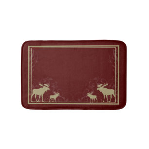 Tapis de bain marron rustique de mousse de mémoir