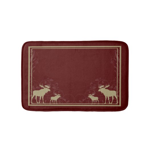 Tapis de bain marron rustique de mousse de mémoire (Devant)