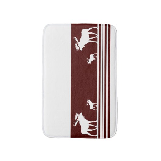 Tapis de bain marron rustique de mousse de mémoire (Devant (Vertical))